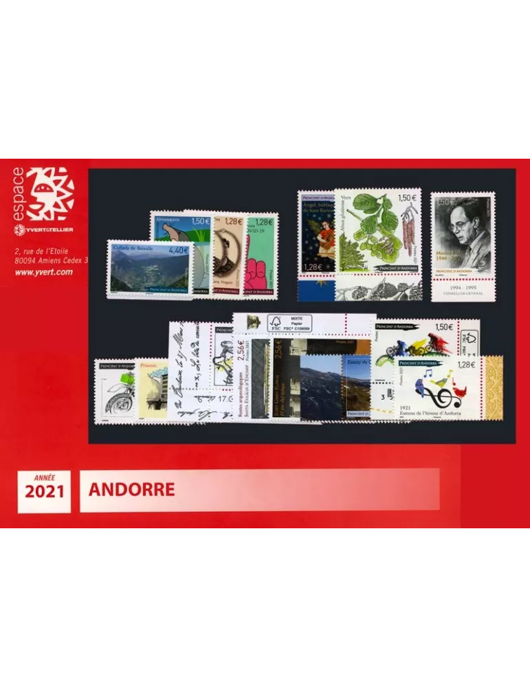n° 855/869 - Timbre Andorre Année complète (2021)
