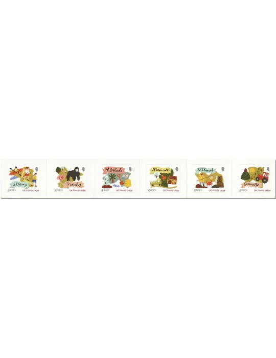 n° 2590/2595 et n° 2596/2601 - Timbre JERSEY Poste