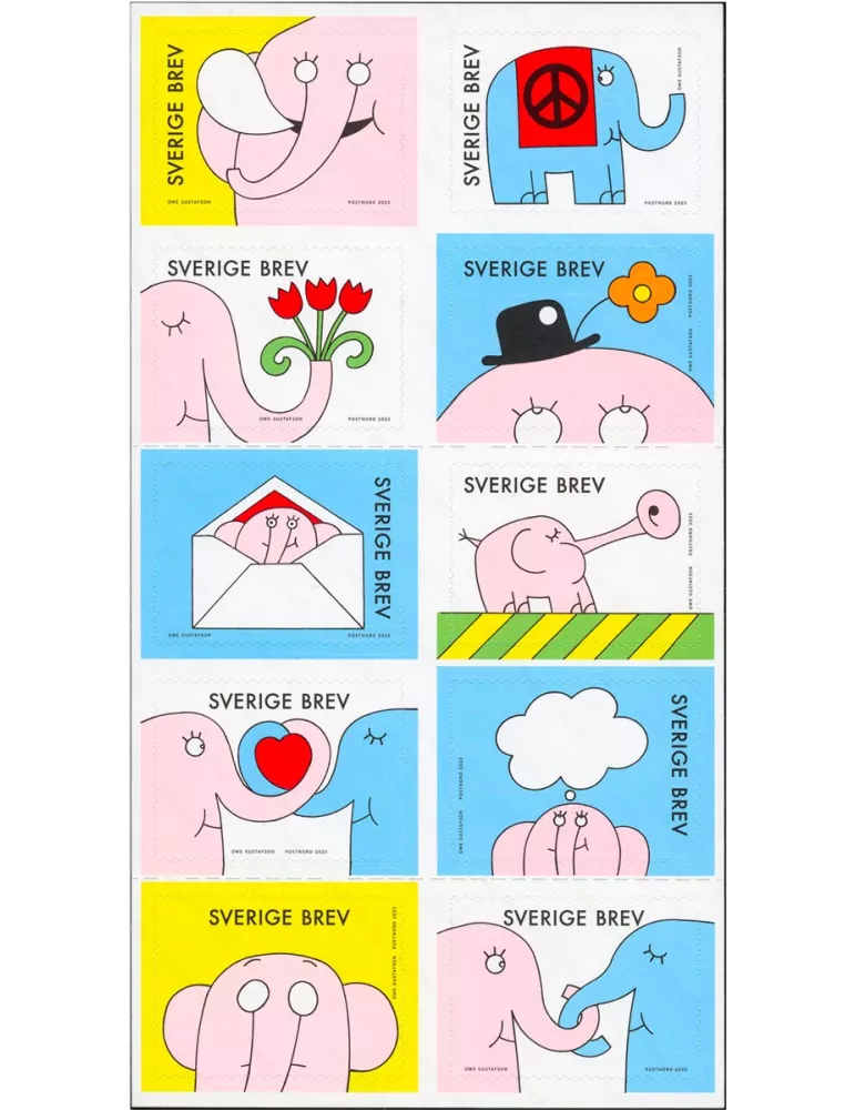 n° 3445/3454 - Timbre SUEDE Poste