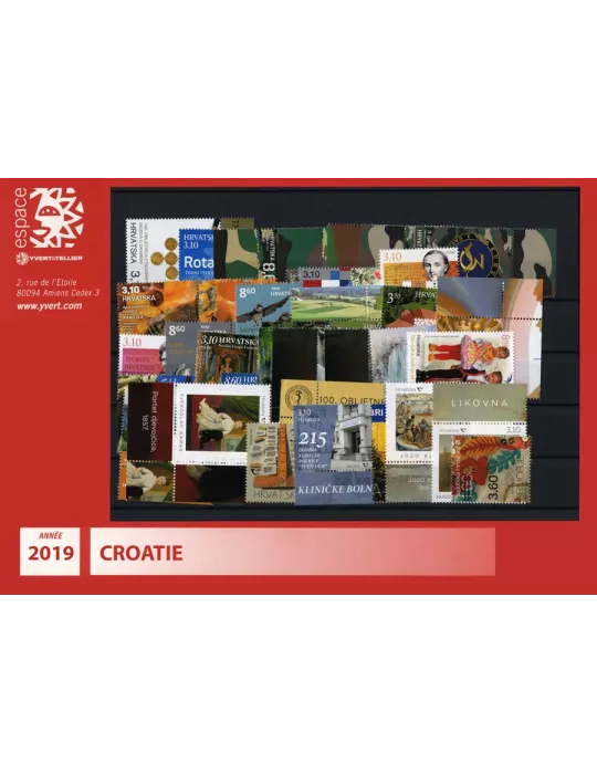 n° 1244/1321 - Timbre CROATIE Année Complète (2019)