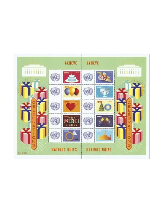 n° F1124 - Timbre ONU GENEVE Poste