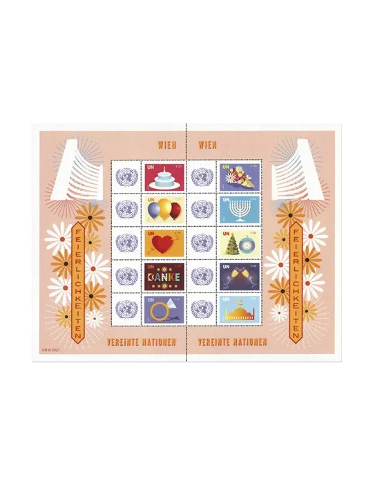 n° F1109 - Timbre ONU VIENNE Poste