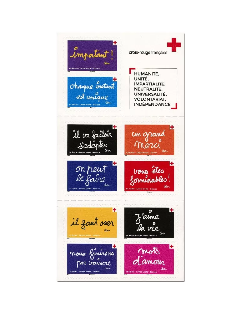 n° 2065 - Timbre France Carnets Croix-Rouge (2021) (BC1979)