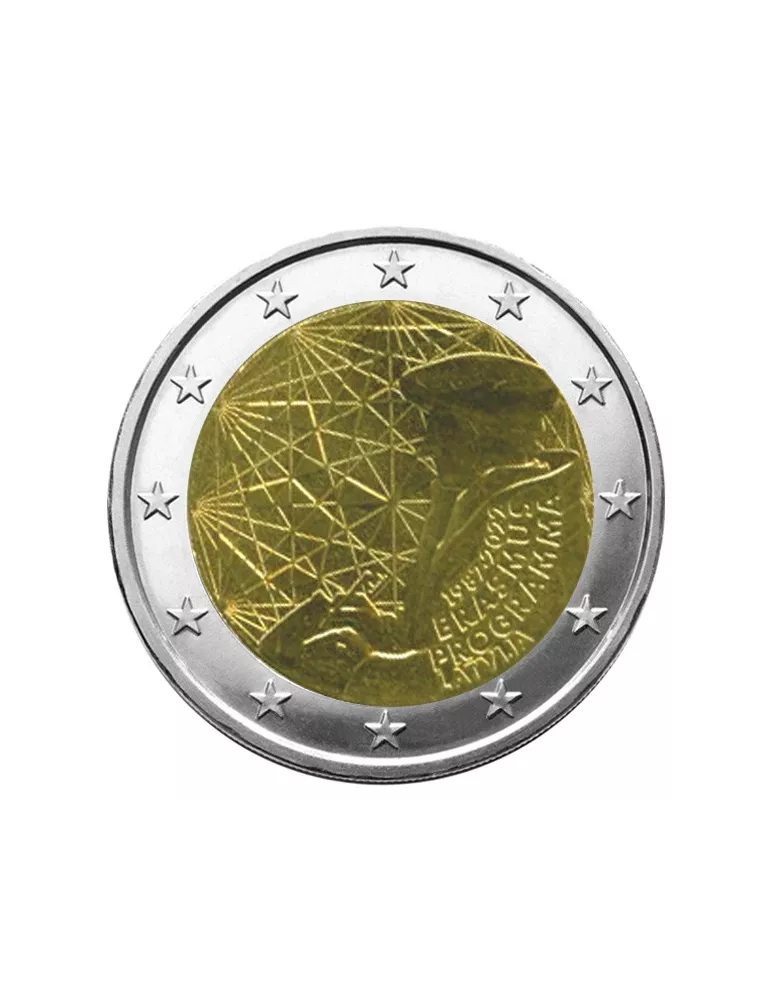 2 EURO COMMEMORATIVE 2022 : LETTONIE (35 Ans du Programme Erasmus)
