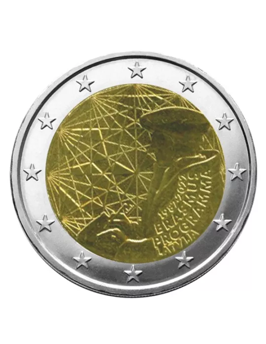 2 EURO COMMEMORATIVE 2022 : LETTONIE (35 Ans du Programme Erasmus)