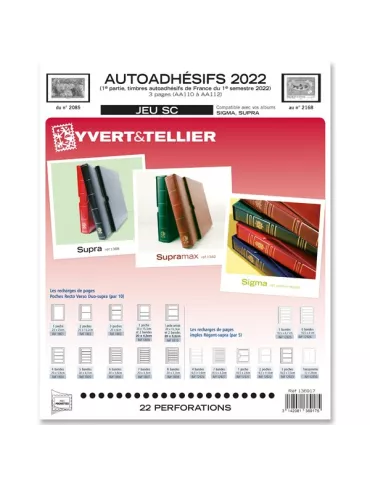 FRANCE AUTOADHESIFS SC : 2022 - 1ER SEMESTRE (JEUX AVEC POCHETTES)