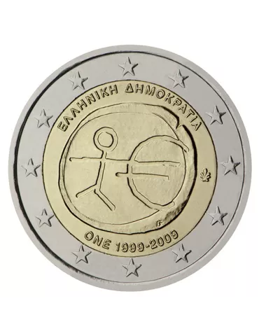2 EURO COMMEMORATIVE 2009 : GRECE (10e anniversaire de l´Union Économique et Monétaire)
