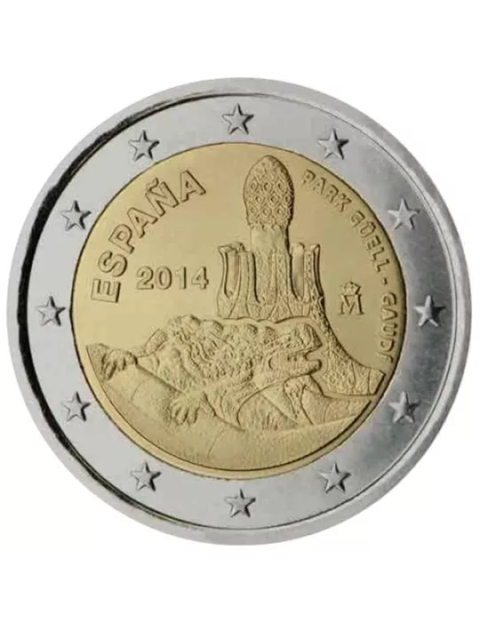 2 EURO COMMEMORATIVE 2014 : ESPAGNE (l´oeuvre d'Antoni Gaudí)