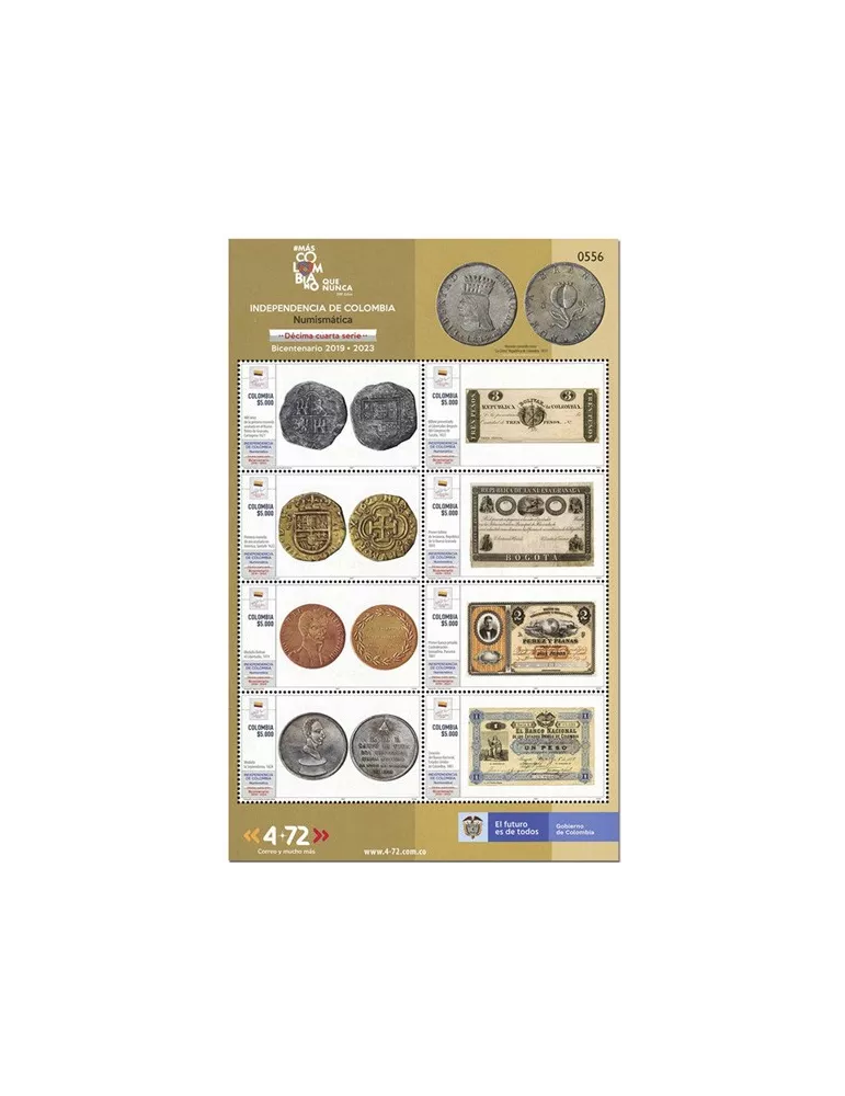 n° 2383/2390 - Timbre COLOMBIE Poste