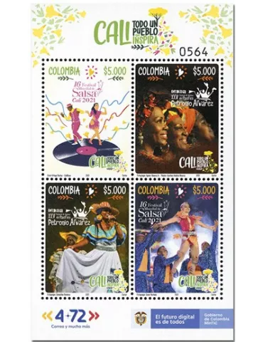 n° 2414/2417 - Timbre COLOMBIE Poste