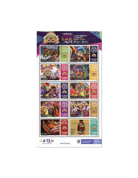 n° 2418/2427 - Timbre COLOMBIE Poste