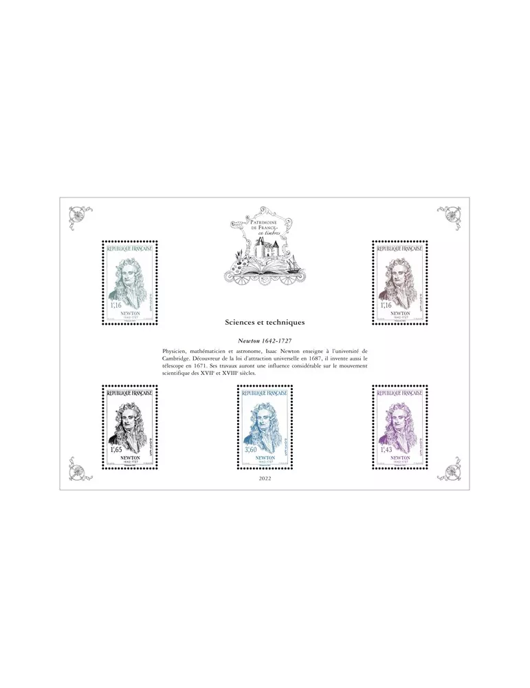 Blocs PATRIMOINE DE FRANCE EN TIMBRES (2022)