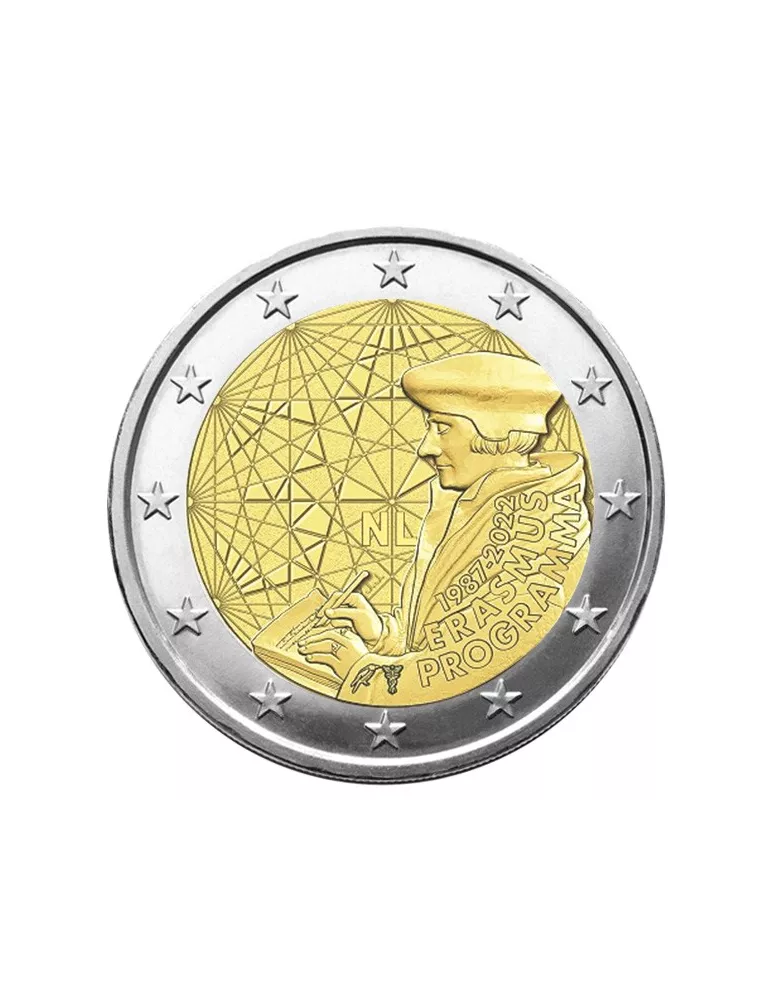BU : 2 EURO COMMEMORATIVE 2022 COINCARD : PAYS-BAS - 35 ANS DU PROGRAMME ERASMUS