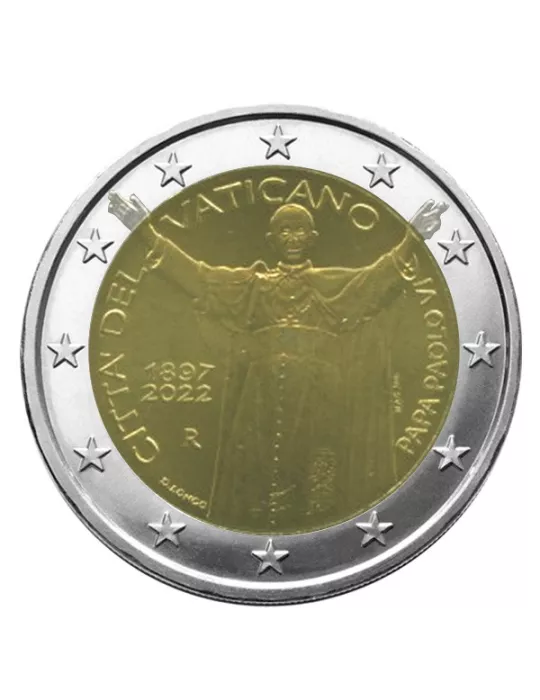 BU : 2 EURO COMMEMORATIVE 2022 : VATICAN (125 ans de la naissance du pape Paul VI)