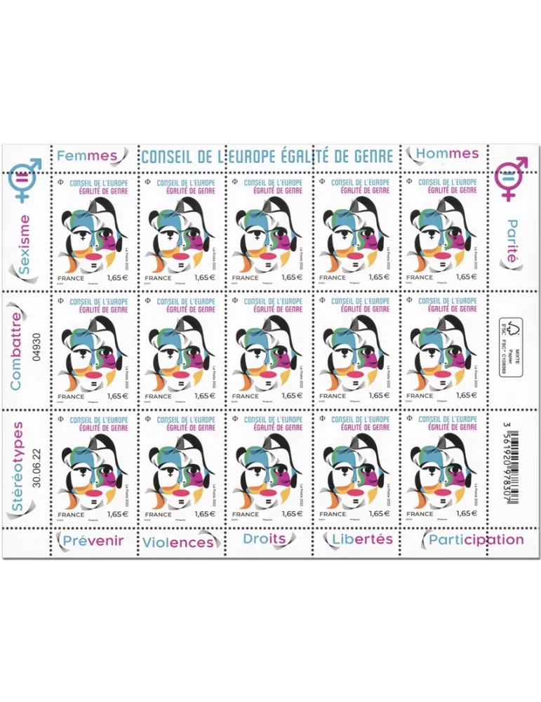 n° F3 - Timbre France Feuillets de France (Service n° 182)