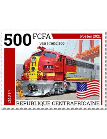 n° 8490/8493 - Timbre CENTRAFRIQUE Poste 2