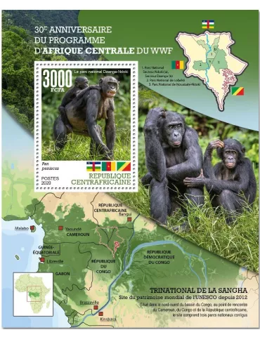 n° 1688 - Timbre CENTRAFRIQUE Blocs et feuillets
