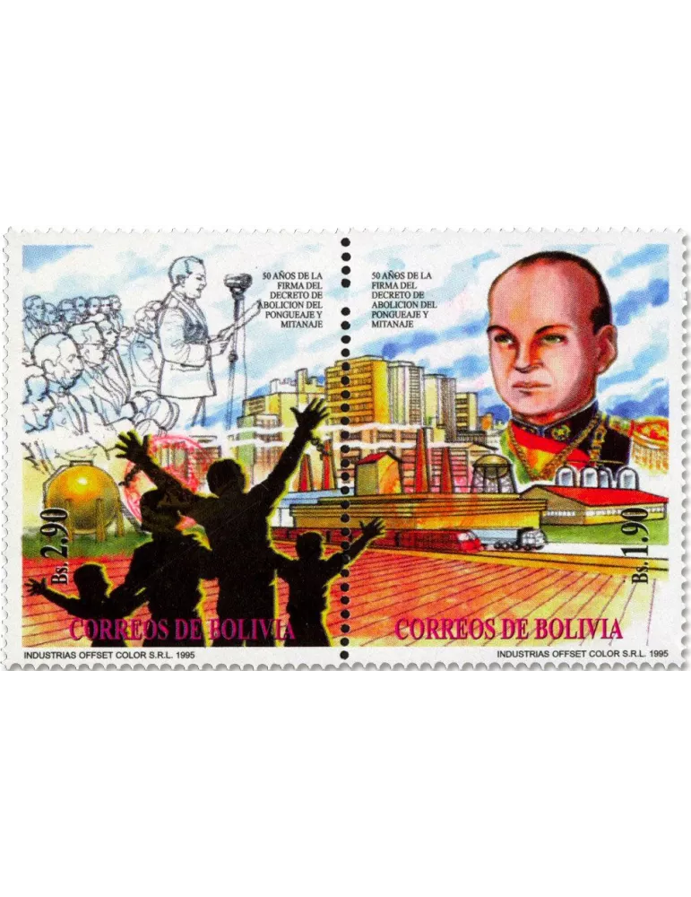 n° 1672/1673 - Timbre BOLIVIE Poste