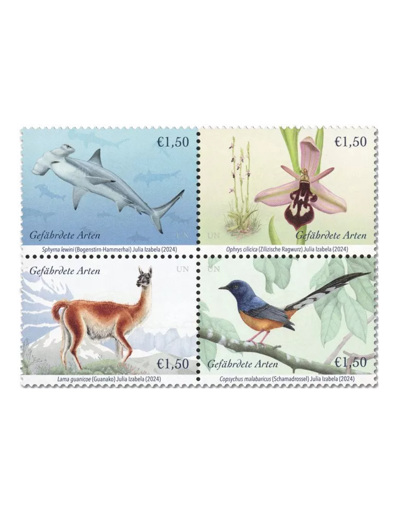 n° 1186/1189 - Timbre ONU VIENNE Poste