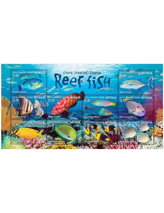 n° 538/547 - Timbre COCOS (ILES) Poste