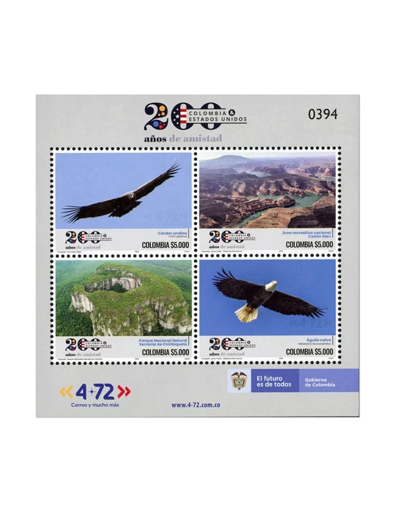 n° 2467/2470 - Timbre COLOMBIE Poste