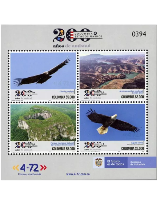 n° 2467/2470 - Timbre COLOMBIE Poste