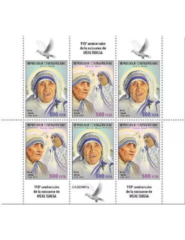 n° 6927/6932 - Timbre CENTRAFRIQUE Poste