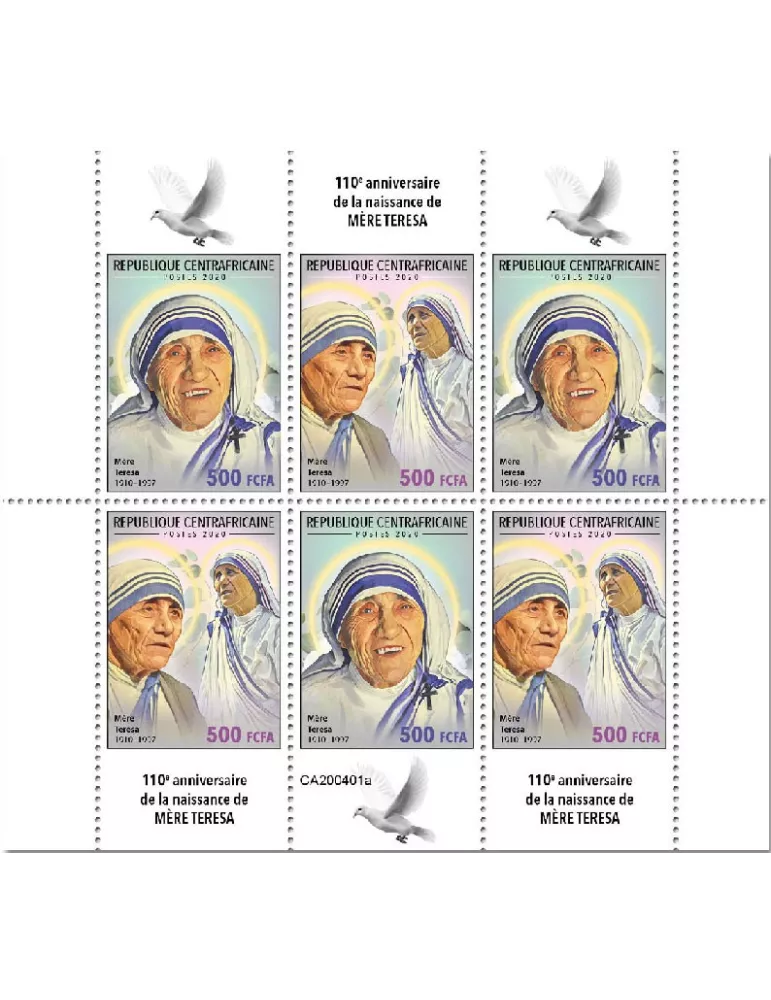 n° 6927/6932 - Timbre CENTRAFRIQUE Poste