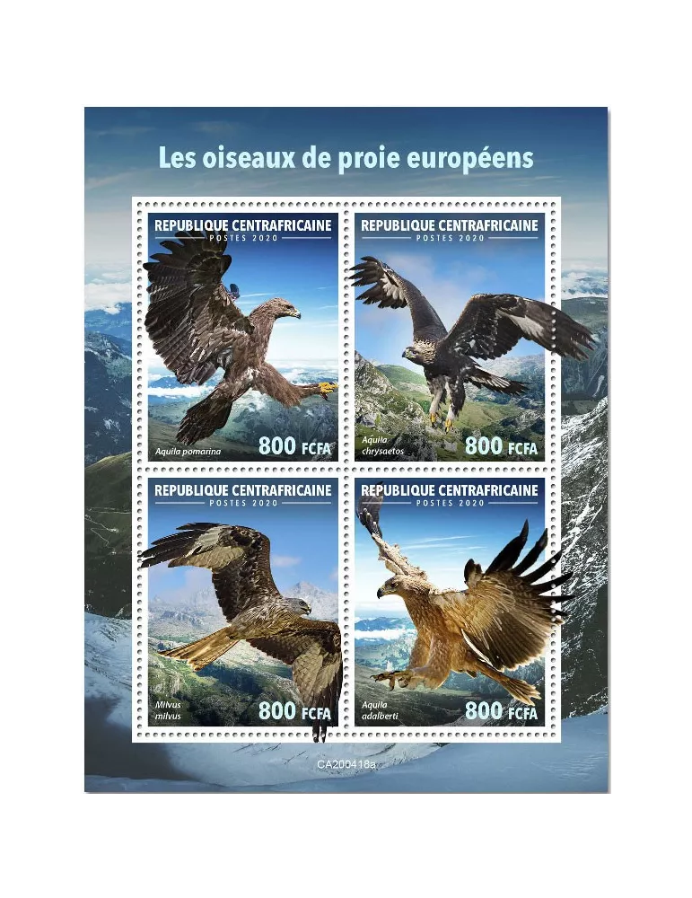 n° 7015/7018 - Timbre CENTRAFRIQUE Poste