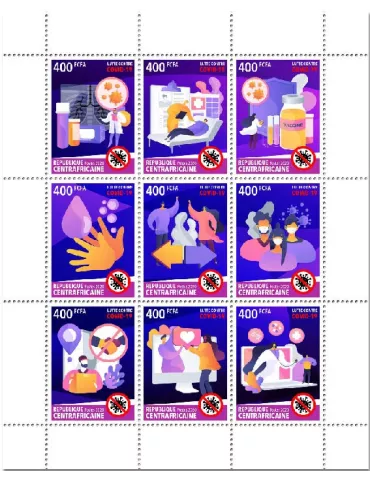 n° 7019/7027 - Timbre CENTRAFRIQUE Poste