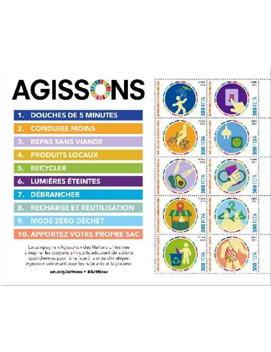 n° 7028/7037 - Timbre CENTRAFRIQUE Poste