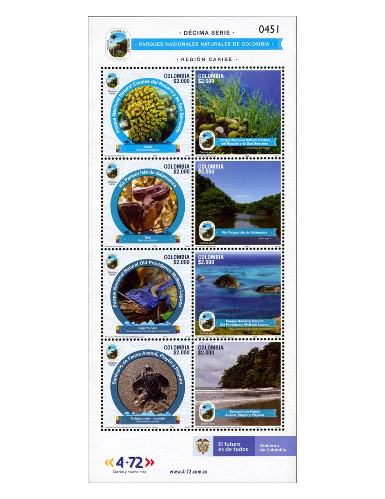 n° 2508/2515 - Timbre COLOMBIE Poste