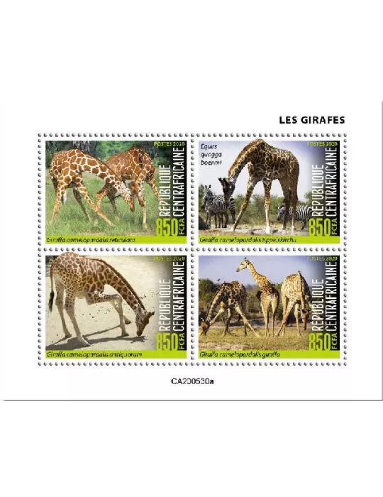 n° 7375/7378 - Timbre CENTRAFRIQUE Poste