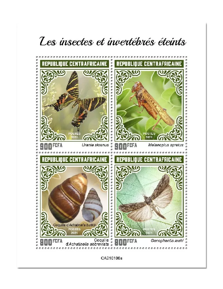 n° 7586/7589 - Timbre CENTRAFRIQUE Poste