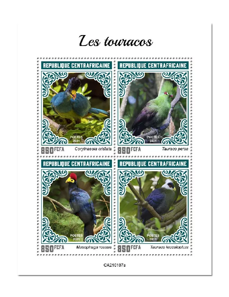 n° 7590/7593 - Timbre CENTRAFRIQUE Poste