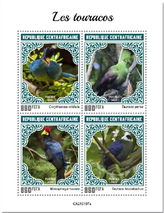 n° 7590/7593 - Timbre CENTRAFRIQUE Poste