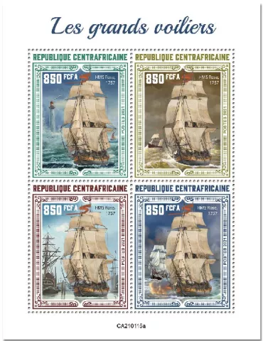 n° 7622/7625 - Timbre CENTRAFRIQUE Poste