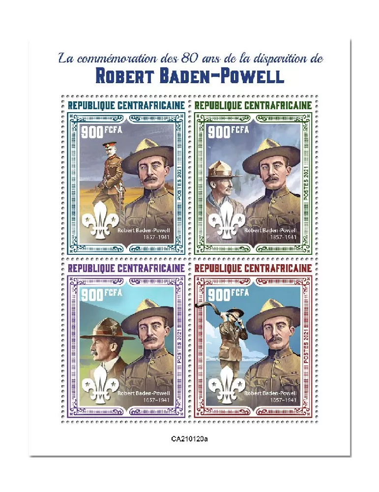 n° 7642/7645 - Timbre CENTRAFRIQUE Poste