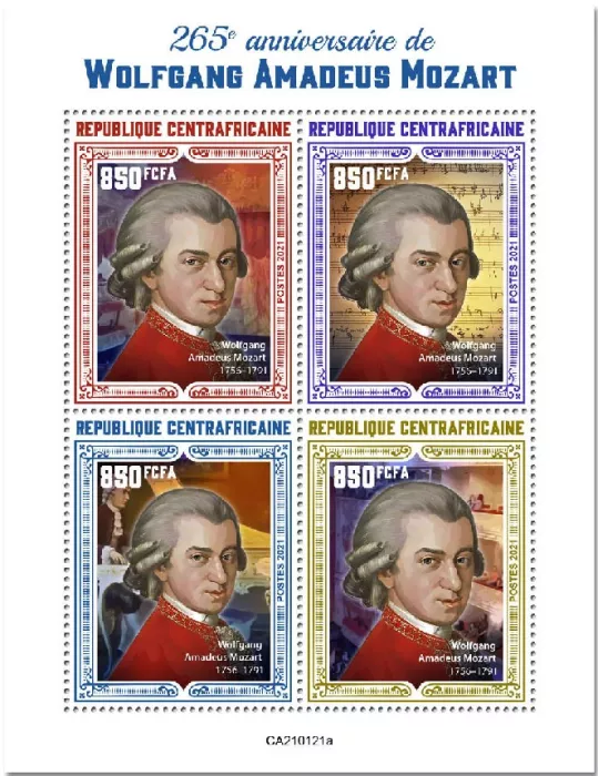 n° 7646/7649 - Timbre CENTRAFRIQUE Poste