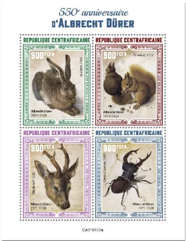 n° 7650/7653 - Timbre CENTRAFRIQUE Poste