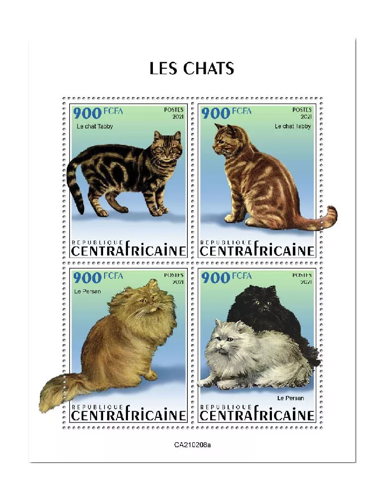 n° 7722/7725 - Timbre CENTRAFRIQUE Poste