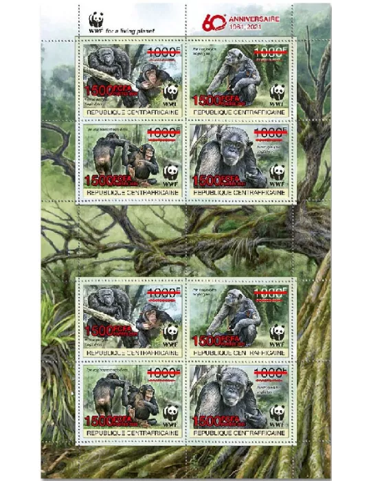 n° 7830/7833 - Timbre CENTRAFRIQUE Poste