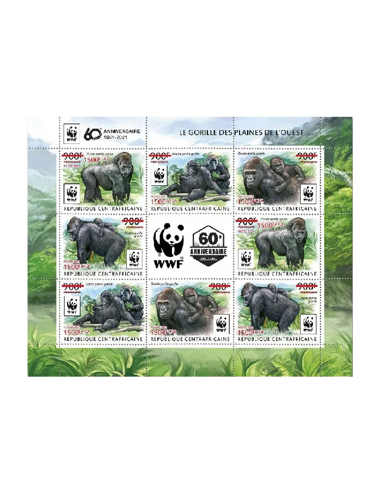 n° 7854/7857 - Timbre CENTRAFRIQUE Poste