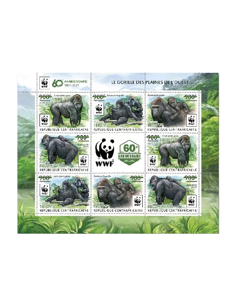 n° 7858/7861 - Timbre CENTRAFRIQUE Poste