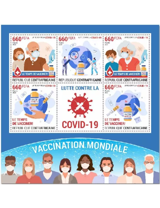 n° 7862/7865 - Timbre CENTRAFRIQUE Poste