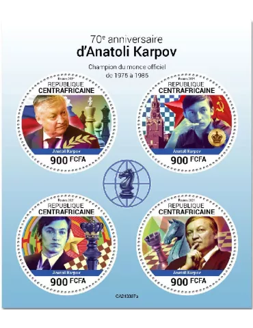 n° 8003/8006 - Timbre CENTRAFRIQUE Poste