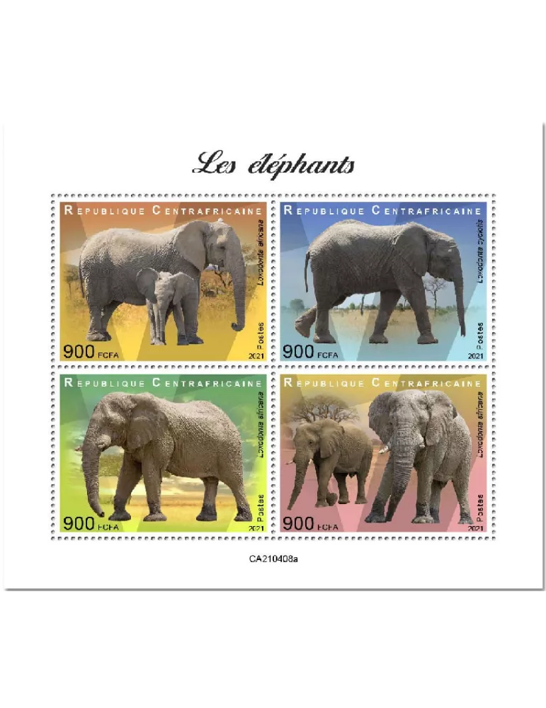 n° 8053/8056 - Timbre CENTRAFRIQUE Poste
