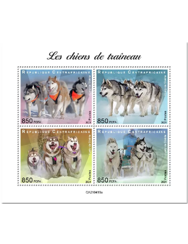 n° 8097/8100 - Timbre CENTRAFRIQUE Poste