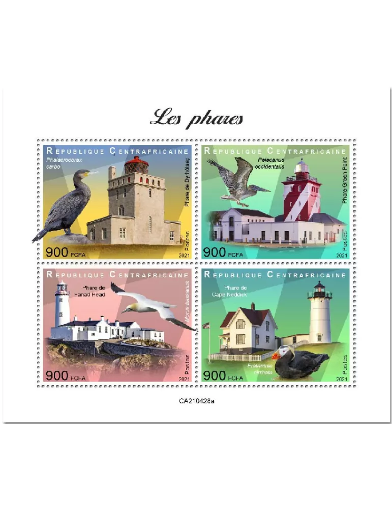 n° 8133/8136 - Timbre CENTRAFRIQUE Poste