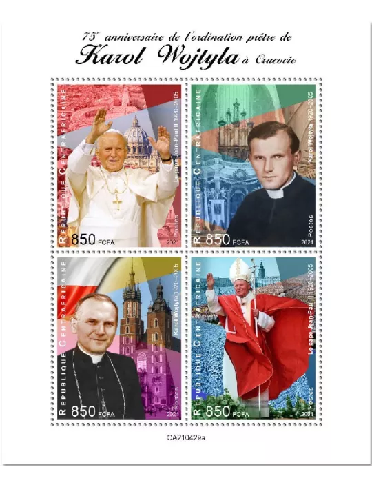 n° 8137/8140 - Timbre CENTRAFRIQUE Poste